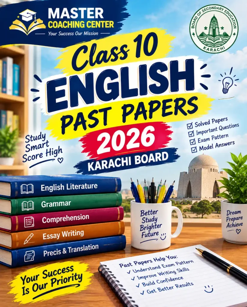 10th class english past paper 2026 karachi board