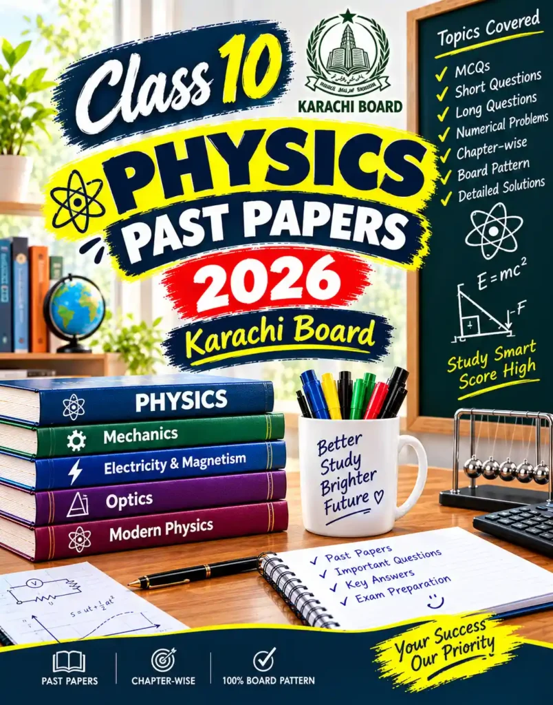 10th class physics past paper 2026 karachi board