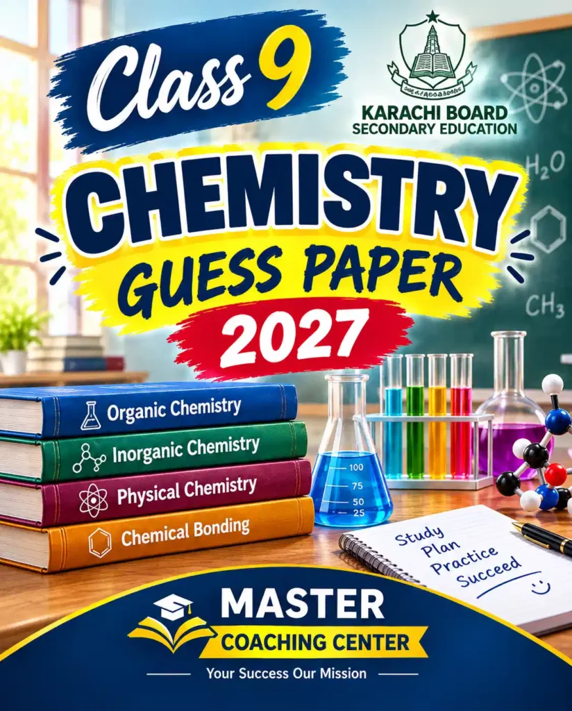9th class chemistry guess paper 2027 karachi board