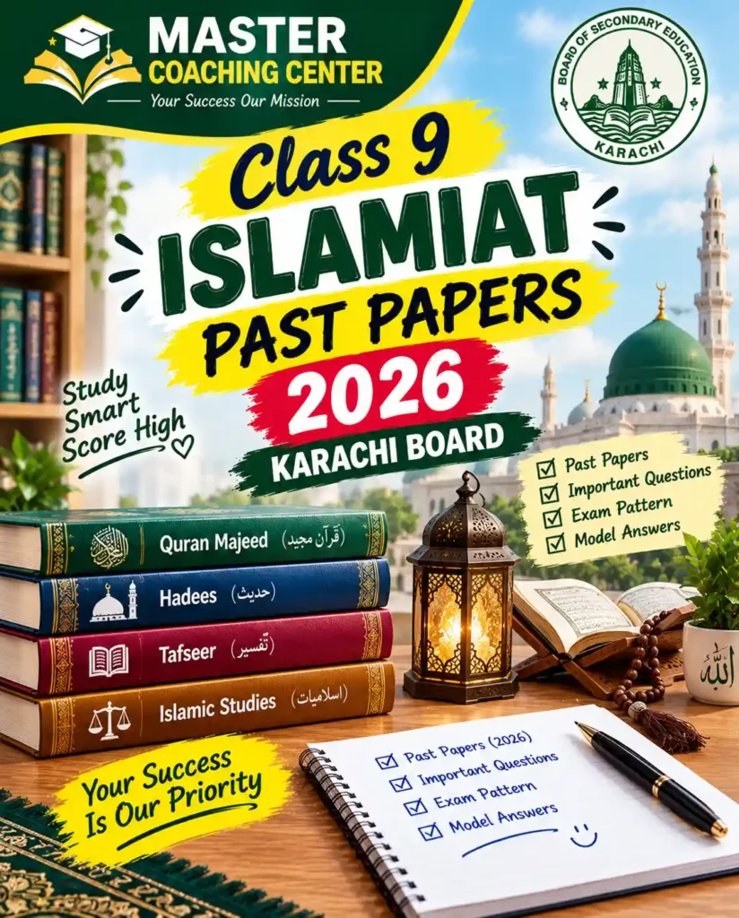 9th class islamiat past paper 2026 karachi board