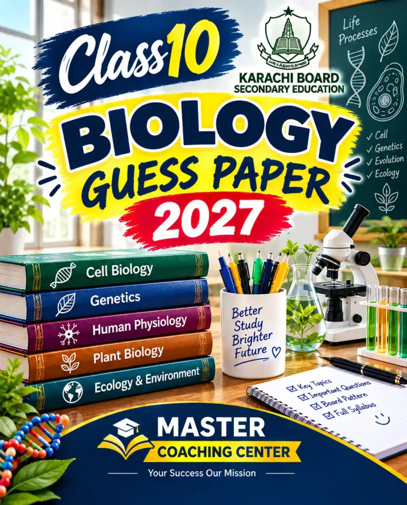 class 10 biology guess paper 2027 karachi board