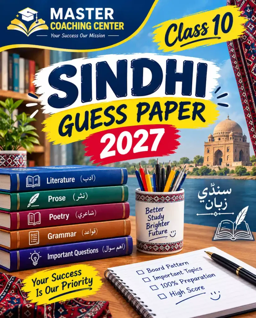 class 10 sindhi guess paper 2027 karachi board