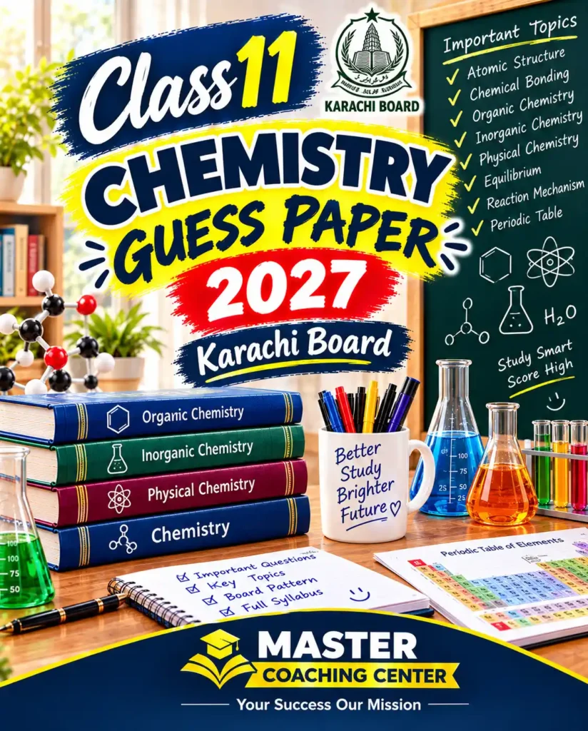 class 11 chemistry guess paper 2027 karachi board