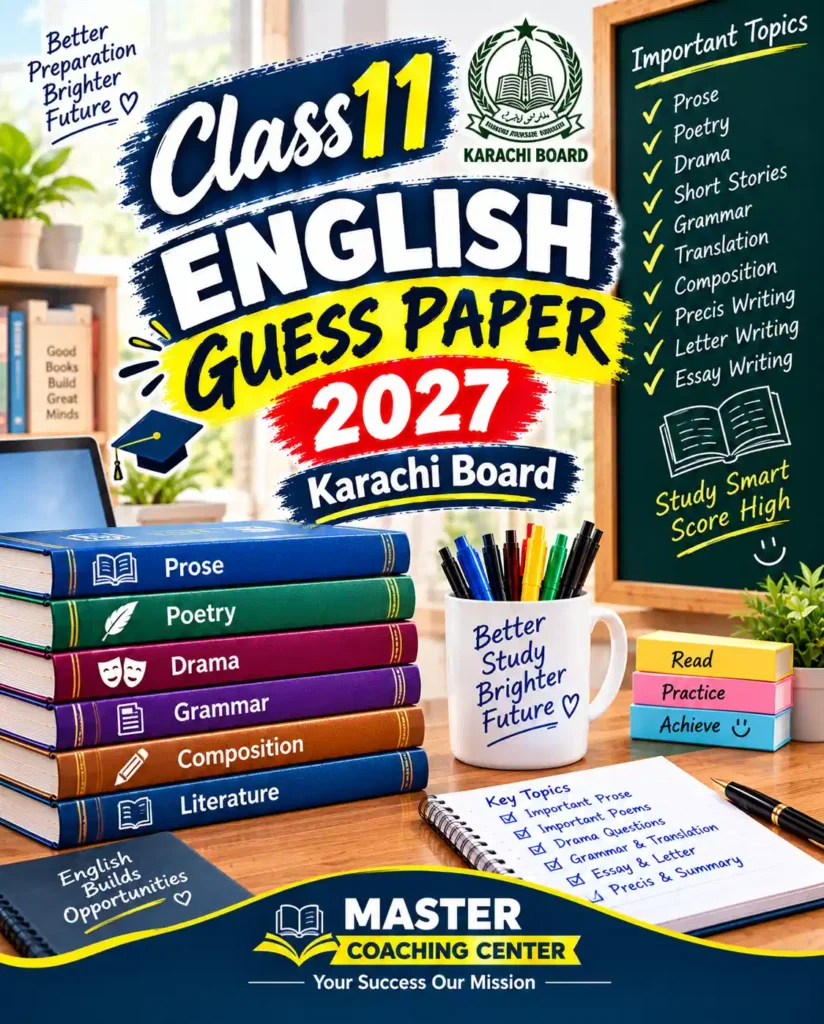 class 11 english guess paper 2027 karachi board
