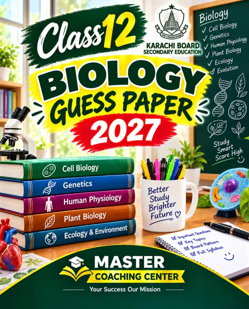 class 12 biology guess paper 2027 karachi board