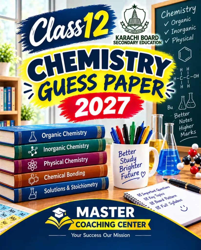class 12 chemistry guess paper 2027 karachi board