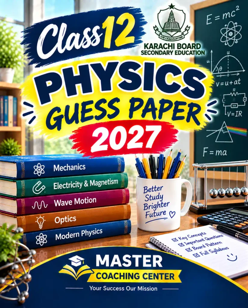 class 12 physics guess paper 2027 karachi board